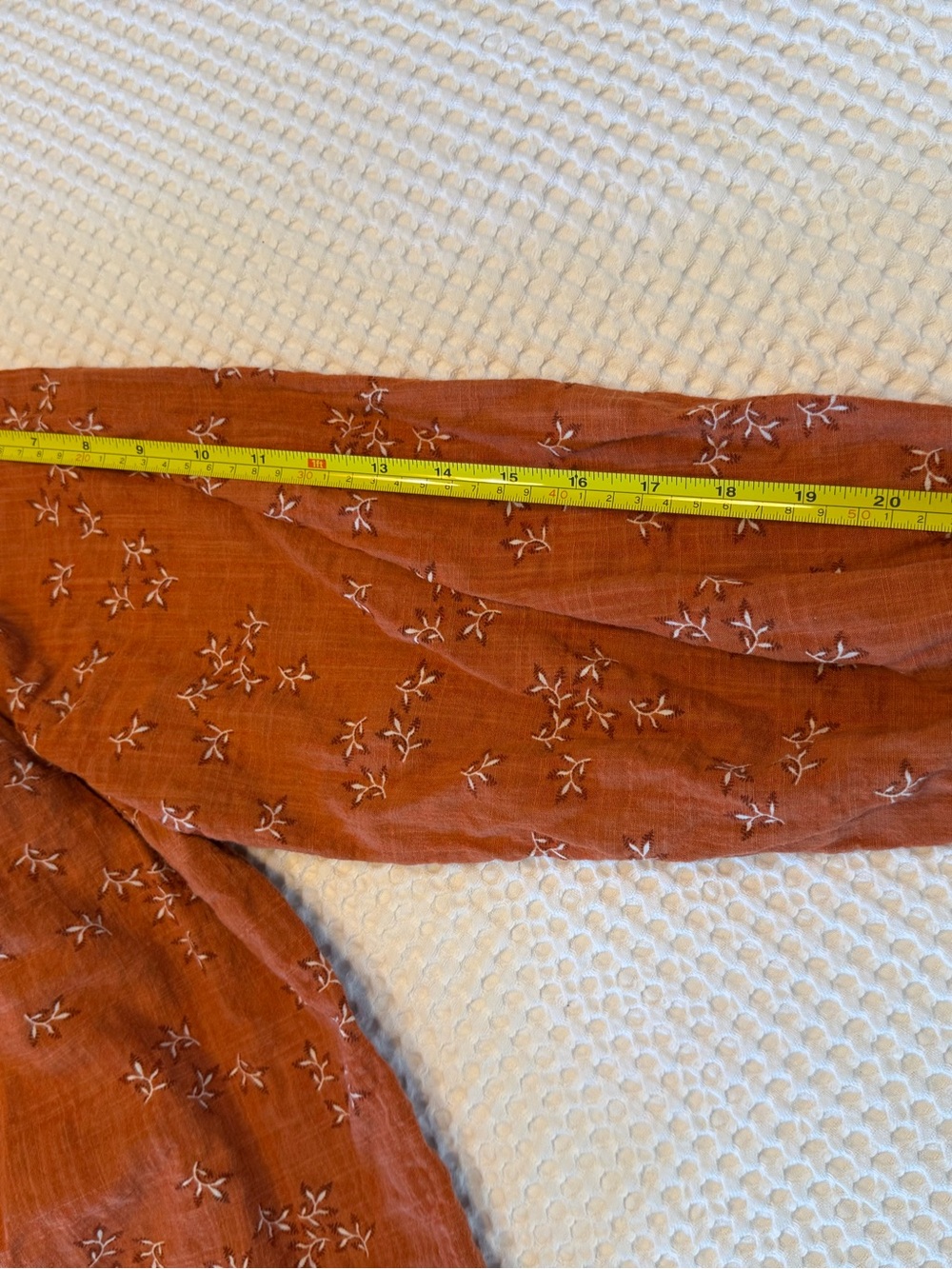 Ana Rust Embroidered Button-Front Peasant Top - Picture 4 of 7